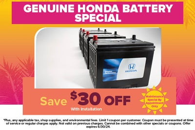 Genuine Honda Battery Special