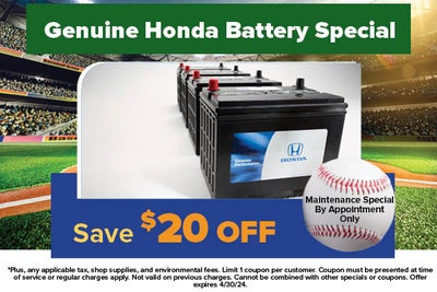 Genuine Honda Battery Special