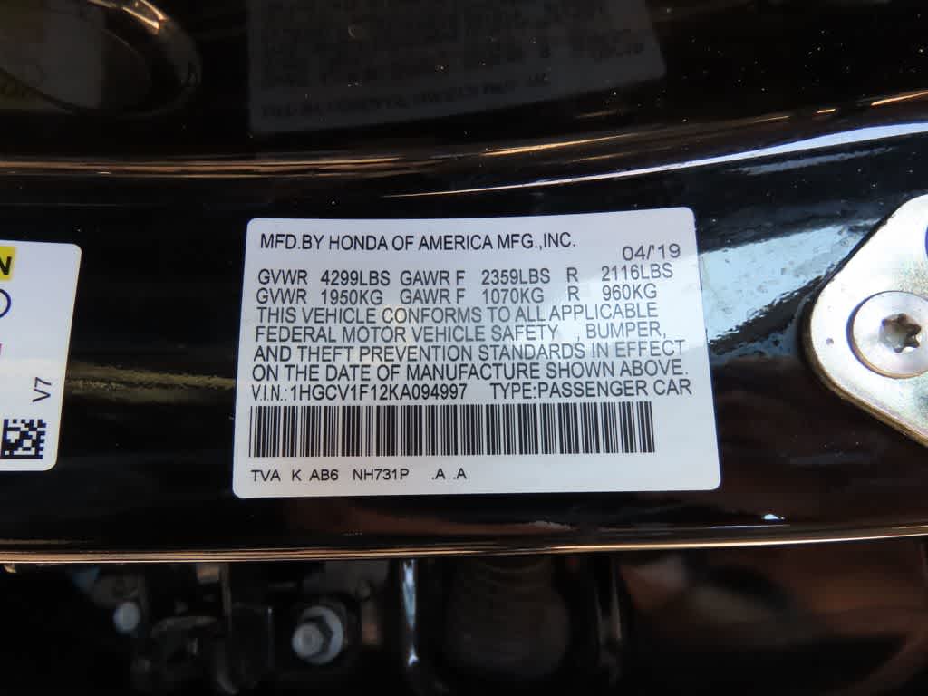 2019 Honda Accord Sedan LX 1.5T
