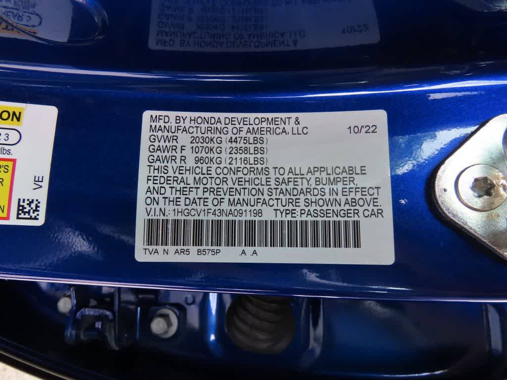 2022 Honda Accord Sport SE