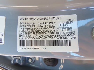 2021 Honda Accord Sedan Sport SE