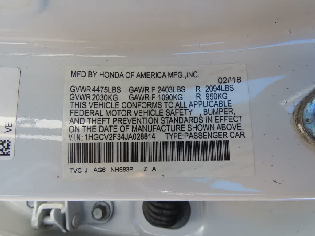 2018 Honda Accord Sedan Sport 2.0T