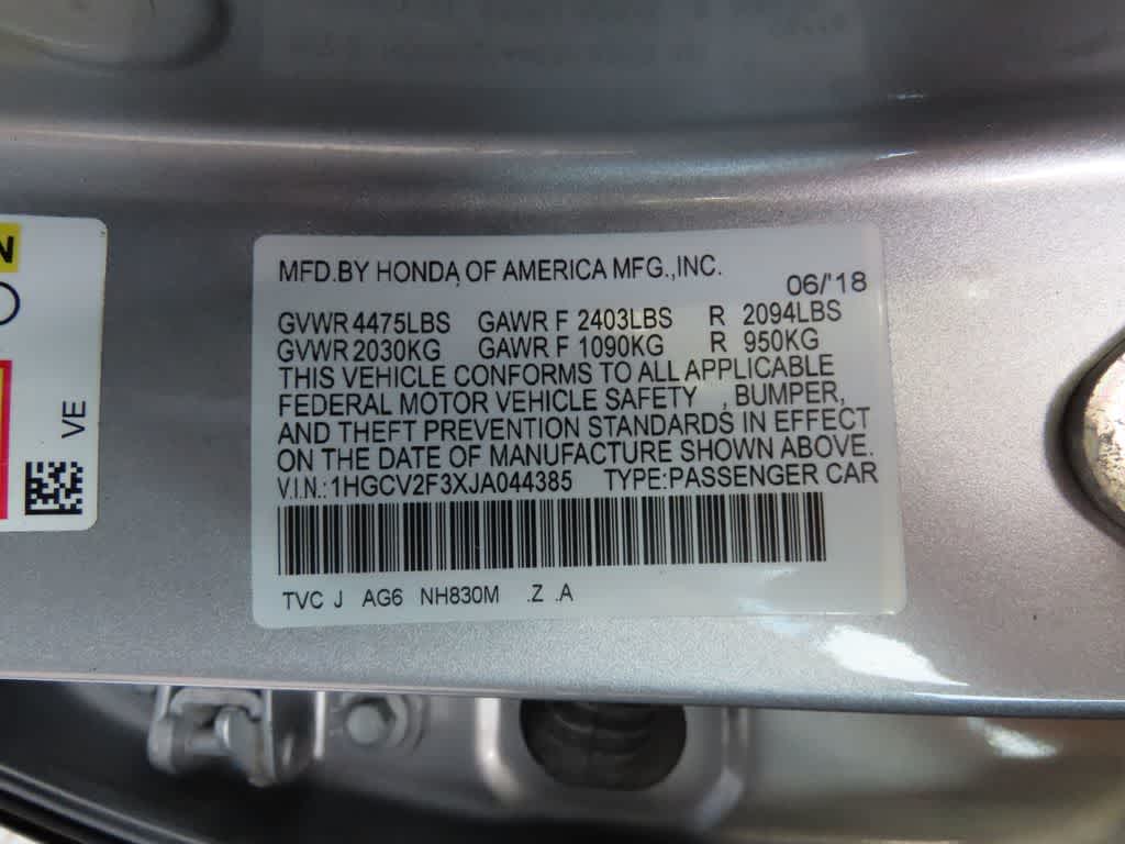 2018 Honda Accord Sedan Sport 2.0T