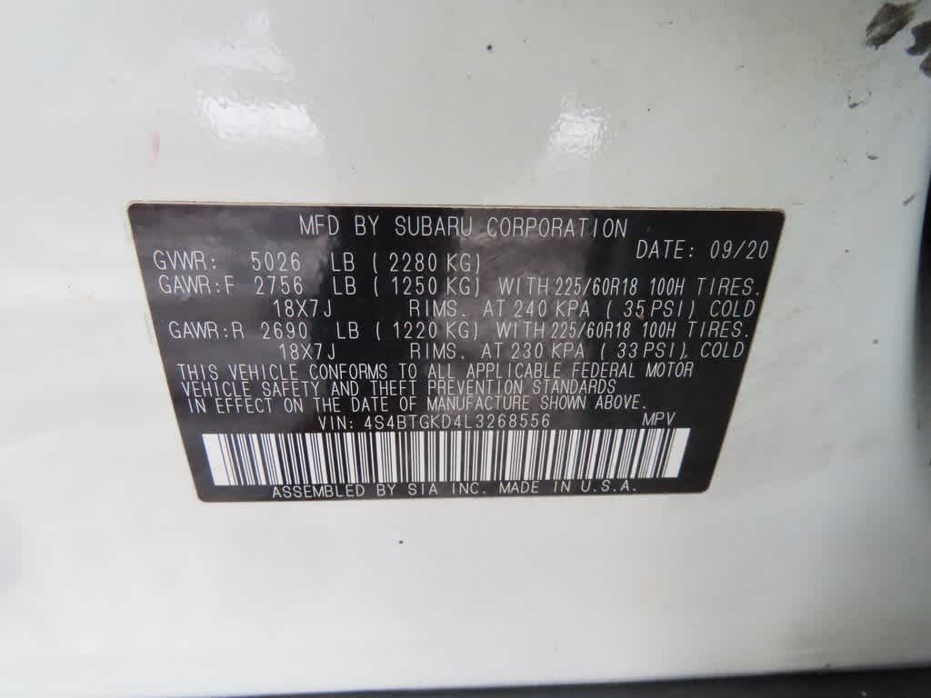 2020 Subaru Outback Onyx Edition XT