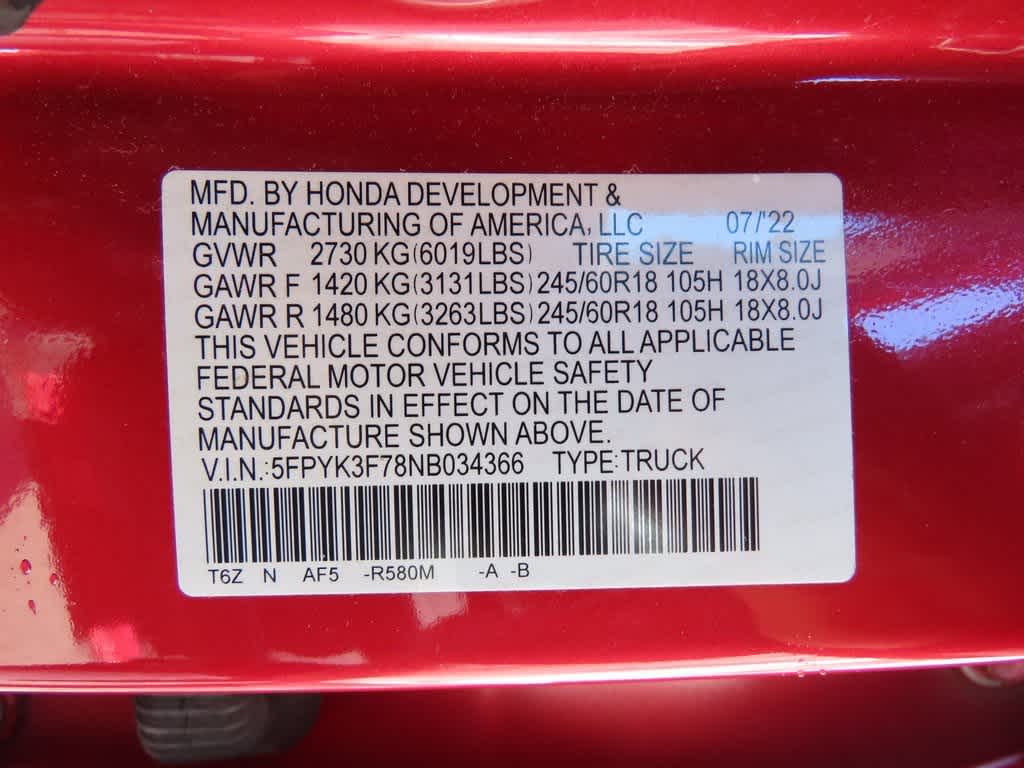 2022 Honda Ridgeline RTL-E