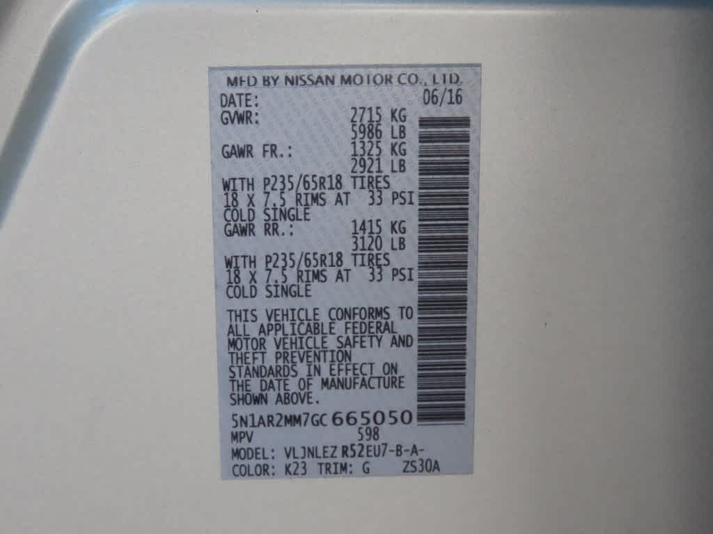 2016 Nissan Pathfinder SV