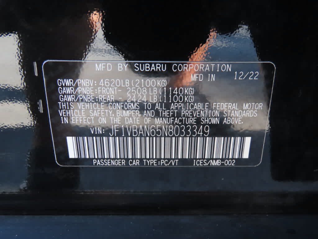 2022 Subaru WRX Limited