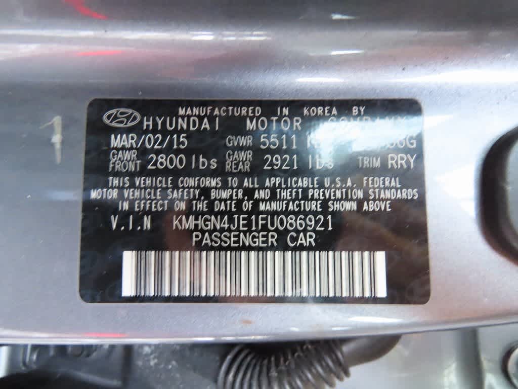 2015 Hyundai Genesis 3.8L