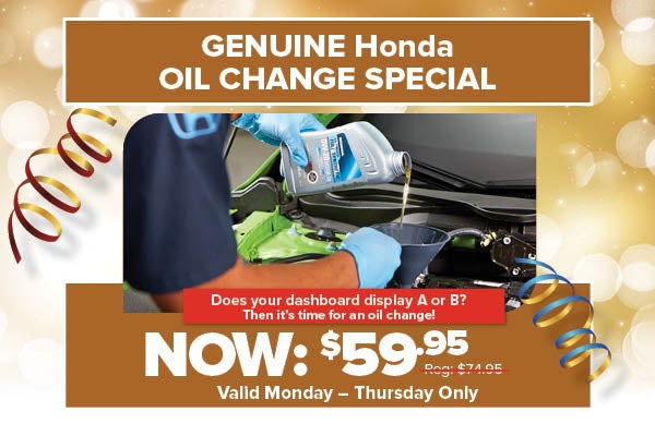 Genuine Honda Oil Change Special