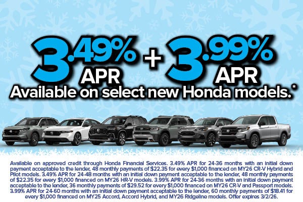 3.49% APR Financing