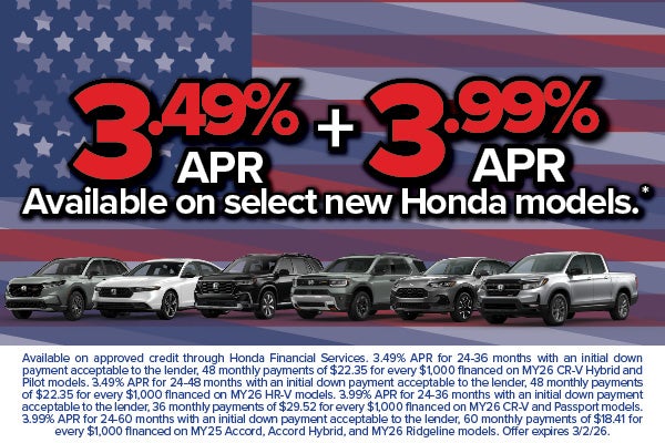 3.49% APR Financing