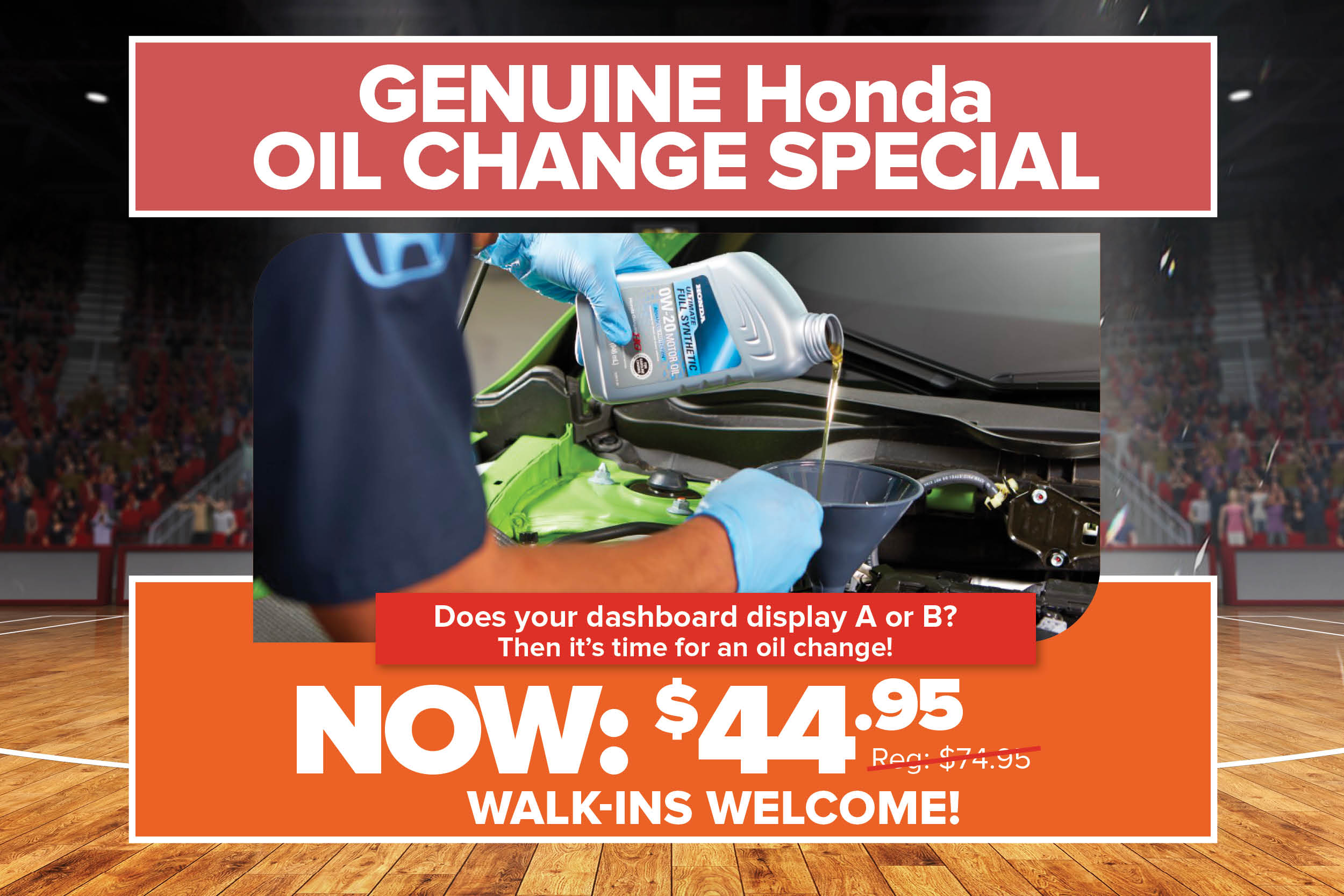 Genuine Honda Oil Change Special