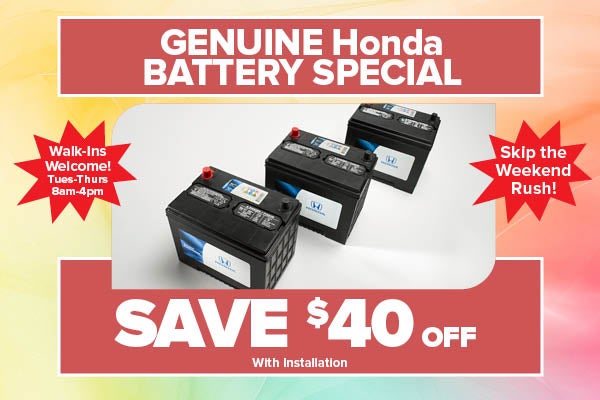 Genuine Honda Battery Special
