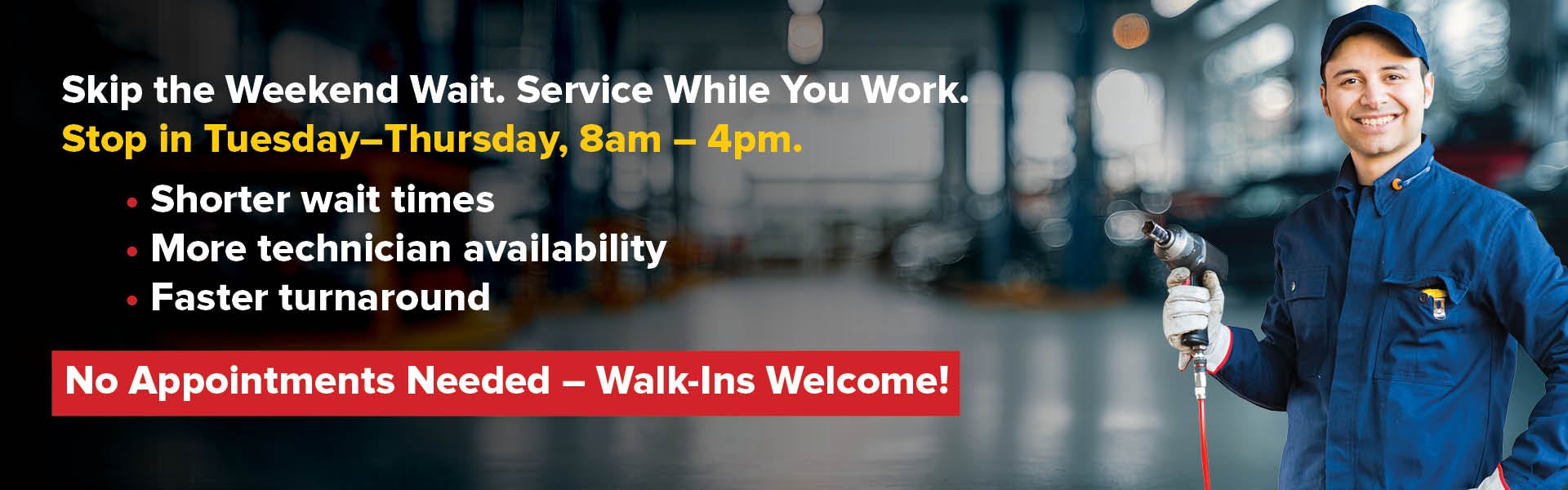 Schedule Tuesday through Thursday