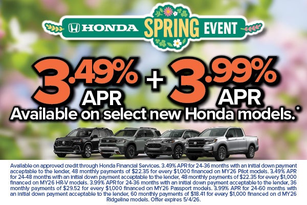 3.49% APR Financing