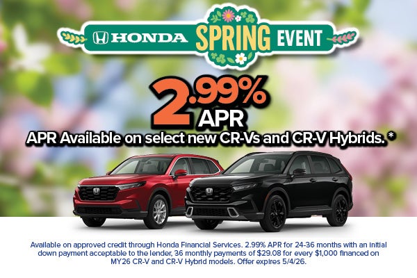 2.9% APR Financing 