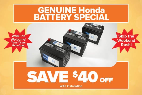Genuine Honda Battery Special