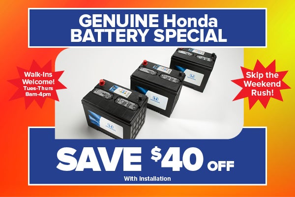 Genuine Honda Battery Special