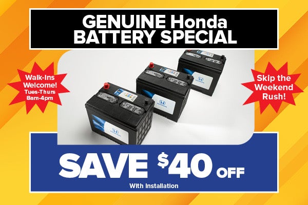 Genuine Honda Battery Special