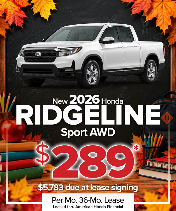New 2026 Ridgeline Sport AWD