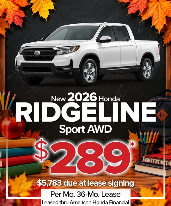 New 2026 Ridgeline Sport AWD